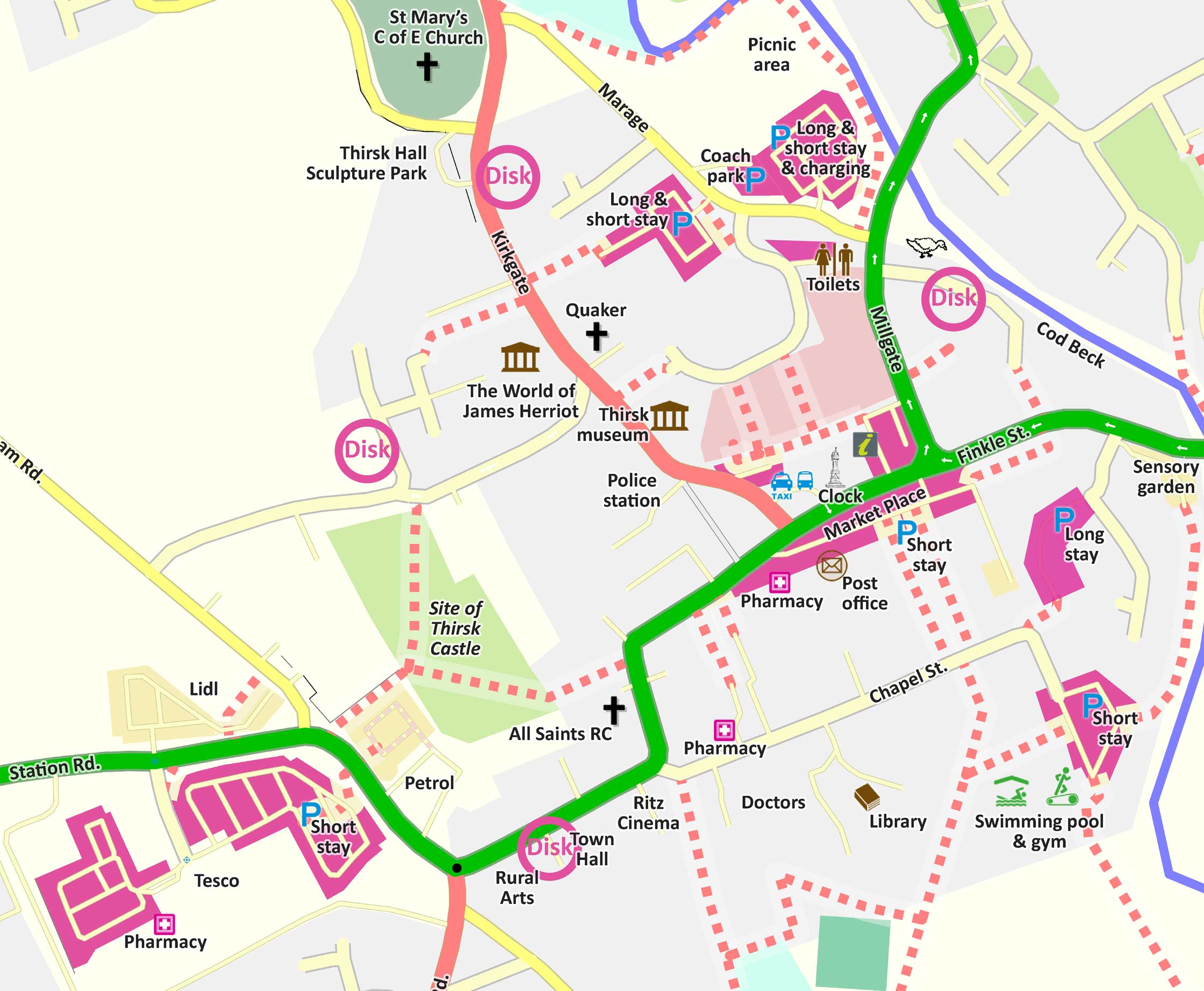 Thirsk car park map